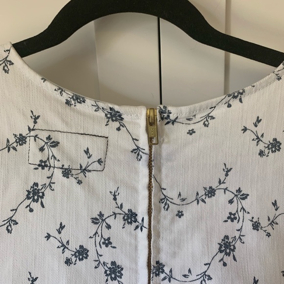 Denim Dress with navy blue floral print - Picture 8 of 8